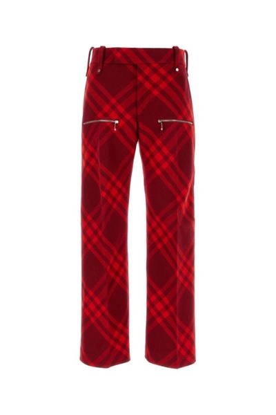 BURBERRY BURBERRY MAN EMBROIDERED WOOL PANT