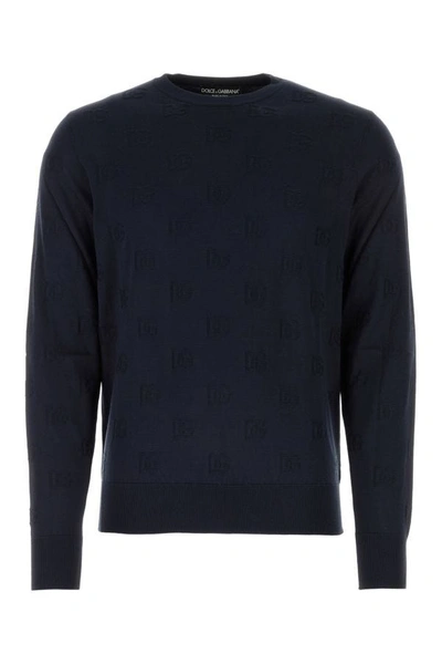 Dolce & Gabbana Dark Blue Silk Sweater