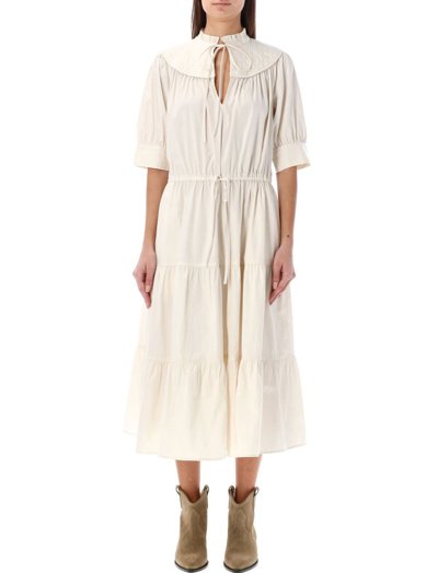 Polo Ralph Lauren Elia Midi Dress In Warm Cream