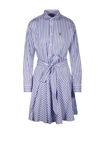 Polo Ralph Lauren Striped Shirt Dress In Multi