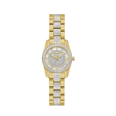 Pre-owned Bulova Ladies Dress Classic Crystal Watch-98l307