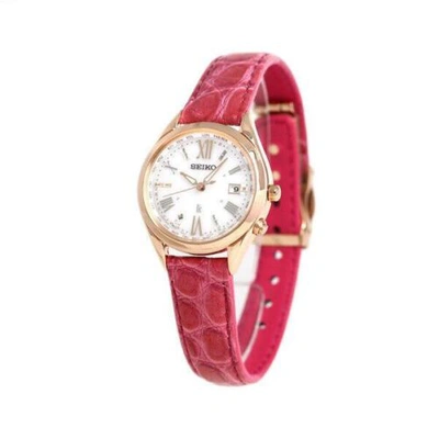 Pre-owned Seiko Lukia Ssqv042 Titanium Model Solor Radio Woman Watch Made In Japan