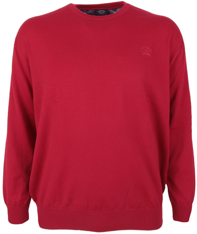 Pre-owned Paul & Shark Yachting Men's Pullover Sweater Jumper Size 4xl 100% Wool Red