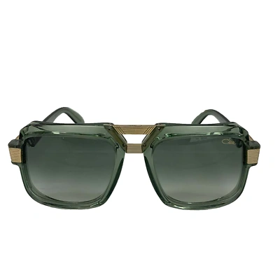 Pre-owned Cazal Sunglasses  Legends 669 004 56 18 140 Dark Green Gold Green Gradient Lens 1