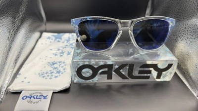 Pre-owned Oakley Frogskin Colette Star White W/ Blue Iridium Lenses