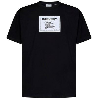 Pre-owned Burberry Box Logo Black T-shirt