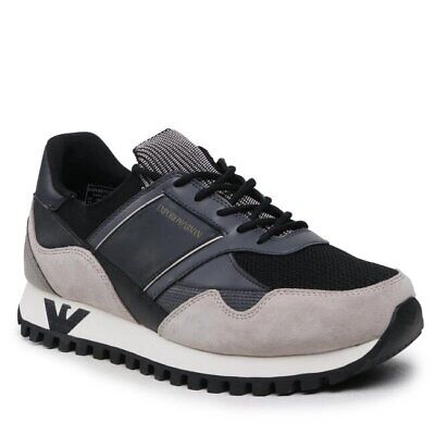 Pre-owned Emporio Armani Shoes Sneaker  Man Sz. Us 7,5 X4x616xn632 S728 Grey