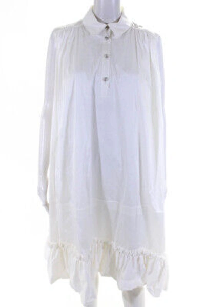 Pre-owned Adeam Womens Fressia Dress White Size M