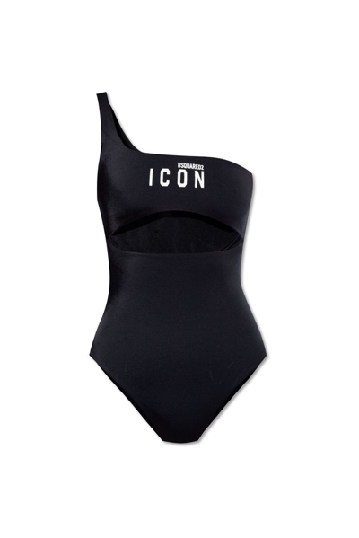 Dsquared2 Be Icon One Piece Swimsuit In Black