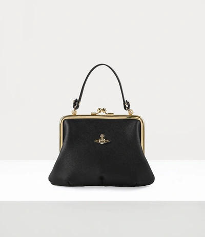 Vivienne Westwood Granny Frame Purse In Black