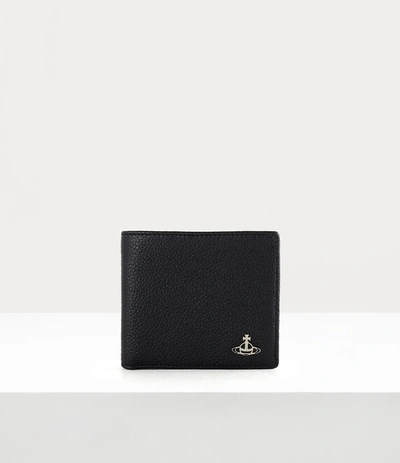 Vivienne Westwood Grain Leather Man Billfold In Black