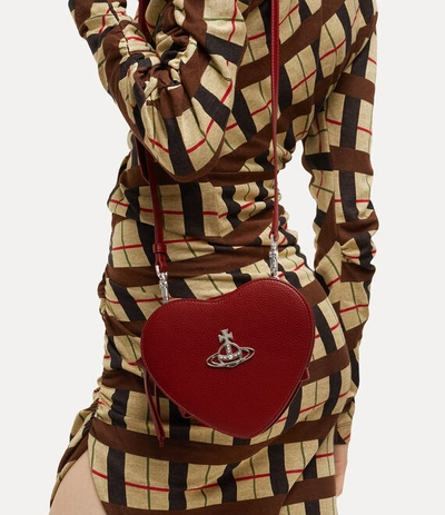 Vivienne Westwood Louise Heart Crossbody In Red