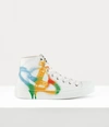 Vivienne Westwood Orb Logo-print Canvas Sneakers In White-multi