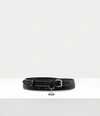 Vivienne Westwood Alex Charm Belt Leather Black One Size Unisex In Black