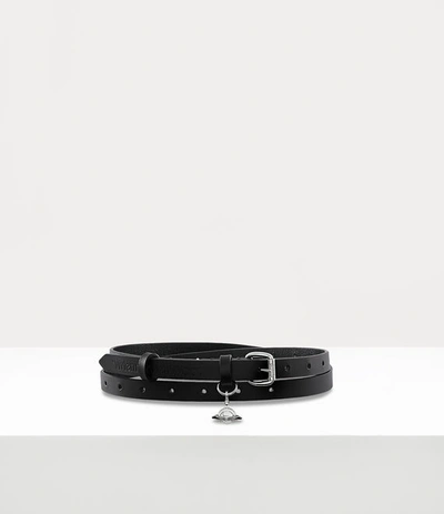 Vivienne Westwood Alex Charm Belt Leather Black One Size Unisex