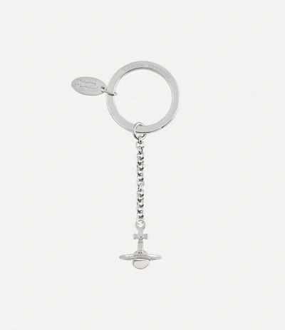 VIVIENNE WESTWOOD HANGING ORB KEYRING METAL SILVER ONE SIZE UNISEX