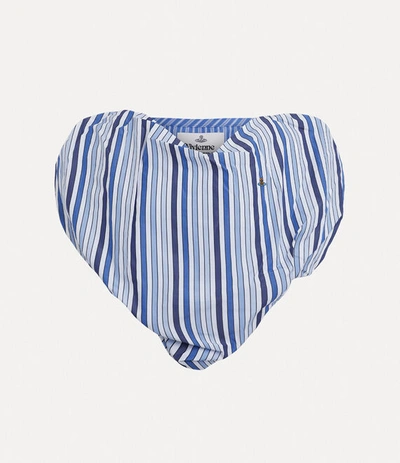 Vivienne Westwood Womens Mix Heart Striped Cotton Top