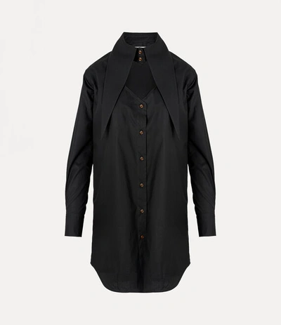 Vivienne Westwood Heart Shirt Dress In Black