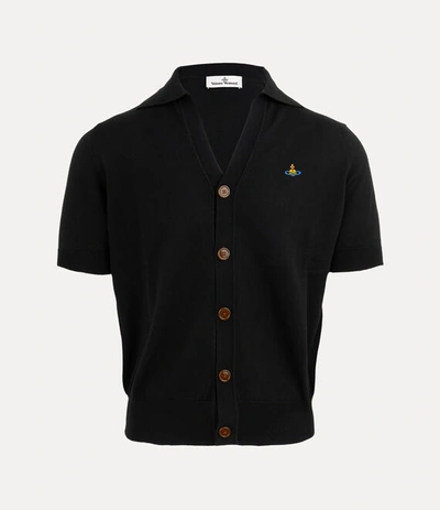 Vivienne Westwood Polo Short Sleeve Cardigan In Black