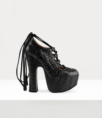 Vivienne Westwood Elevated Ghillie Platform Shoes Female Black