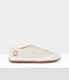 Vivienne Westwood Man Sneakers Cream Size 9 Textile Fibers In White