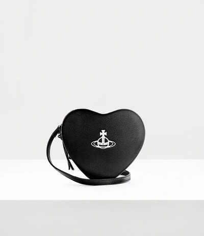 Vivienne Westwood Louise Heart Crossbody In Black