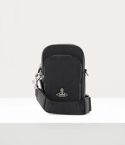 Vivienne Westwood Phone Crossbody Bag In Black