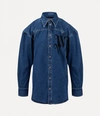 Vivienne Westwood Long-sleeved Denim Shirt In Blue