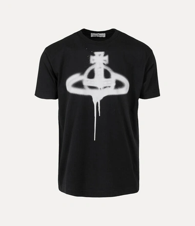 Vivienne Westwood Spray Orb-print T-shirt In Black