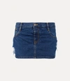 Vivienne Westwood Blue Foam Denim Miniskirt In Blue-