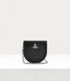 Vivienne Westwood Saffiano Nano Saddle Crossbody In Black