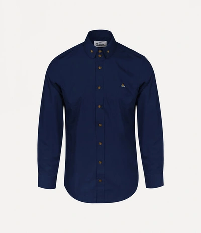 Vivienne Westwood Two Button Krall Shirt In Blue
