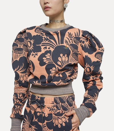 Vivienne Westwood Aramis Sweatshirt In Mandarin-grey-flower