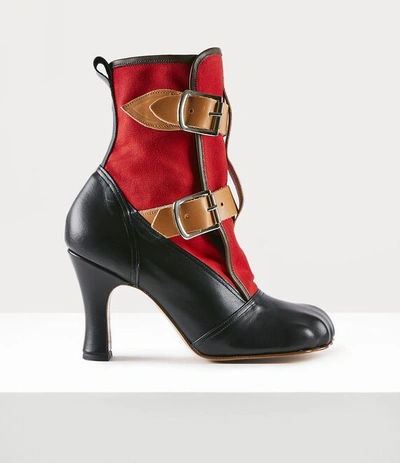 Worlds End Bondage Boot In Red
