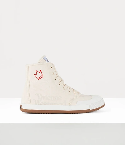 Vivienne Westwood Animal Gym High Top Trainers In Natural