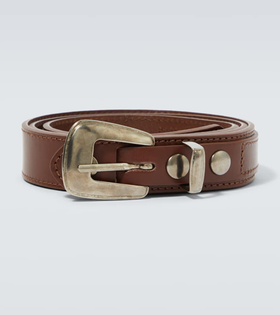 Lemaire Leather Belt In Brown