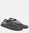 Christopher Esber Mesh Ballerina Flats With Micro Crystals Women In Black