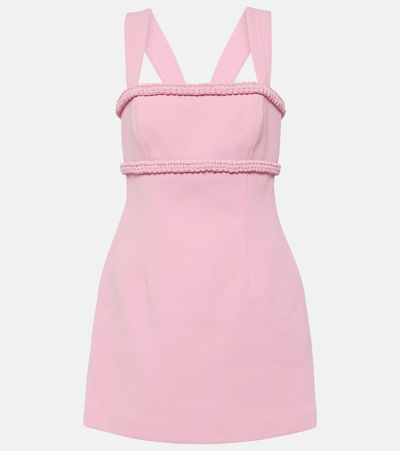 Rebecca Vallance Rochelle Crêpe Minidress In Pink