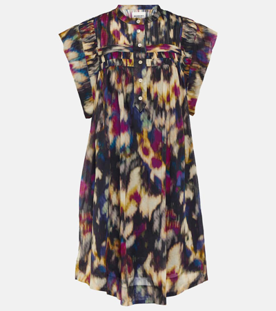 Isabel Marant Étoile Leaza Cotton Minidress In Black