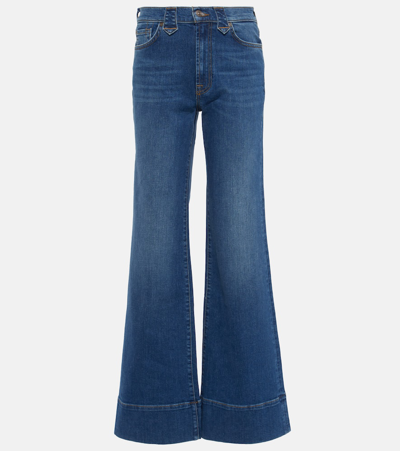 7 For All Mankind Western Modern Dojo High-rise Flared Jeans In Blue