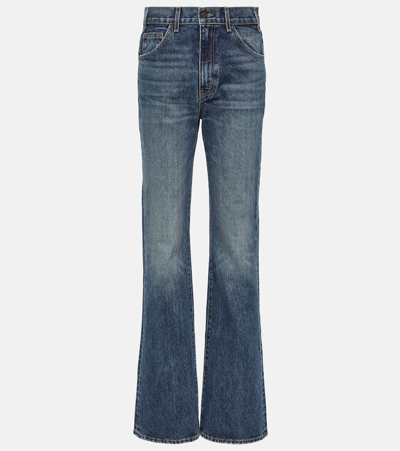 Nili Lotan Joan High-rise Straight-leg Jeans In Blue