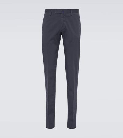 Incotex Cotton-blend Slim Pants In Blue