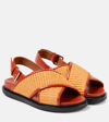 MARNI FUSSBET RAFFIA-EFFECT SANDALS