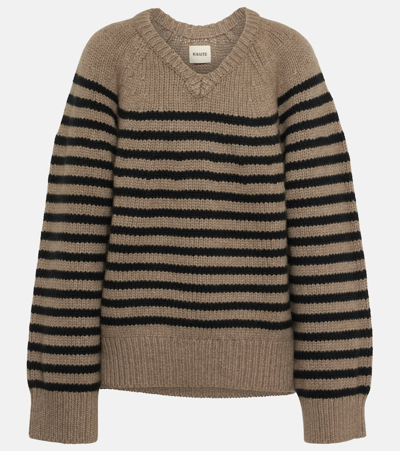 Khaite Nalani Stretch-cashmere Sweater In Brown