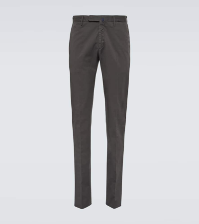 Incotex Cotton-blend Slim Pants In Grey