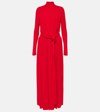 Proenza Schouler Gathered Crepe Jersey Maxi Dress In Red