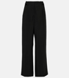 Mugler Cut-out Wide-leg Tailored Trousers In Black