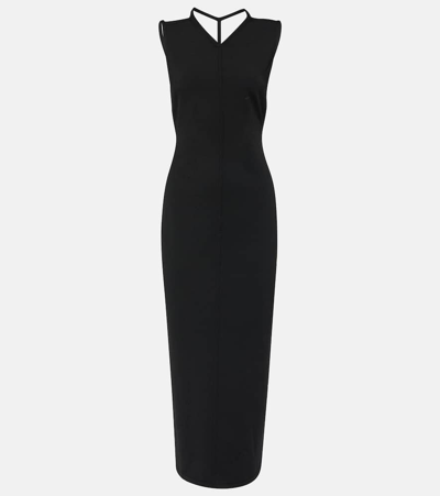 Khaite Teri Cutout Maxi Dress In Black
