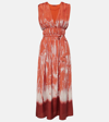Altuzarra Fiona Ruched Midi Dress In Multicoloured