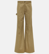 NILI LOTAN QUENTIN HIGH-RISE COTTON FLARED PANTS